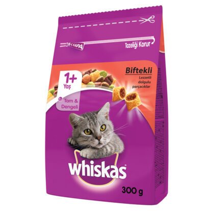 WHISKAS 300 GR KURU BIFTEKLI