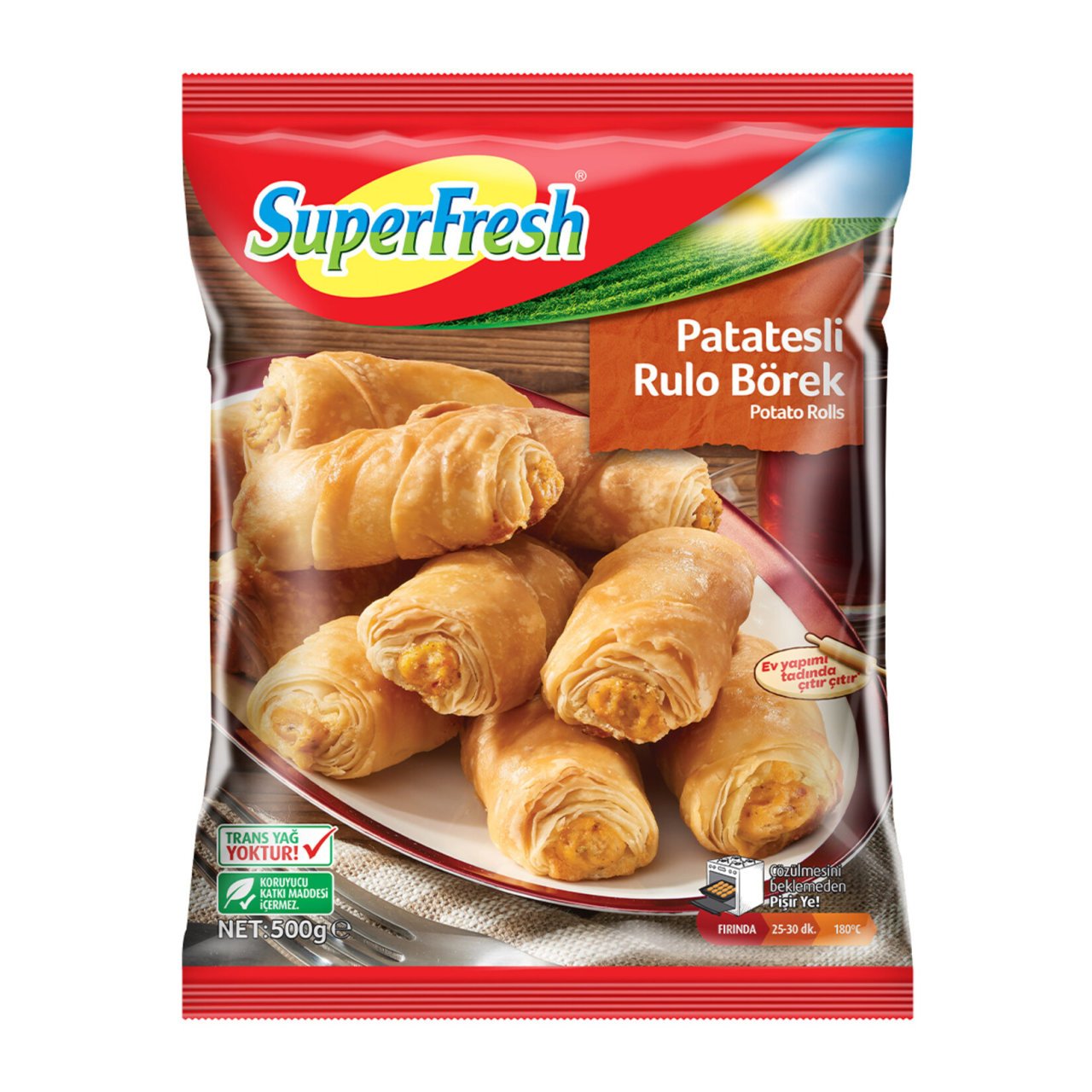 SUPERFRESH BÖREK RULO PATATESLI 500 GR