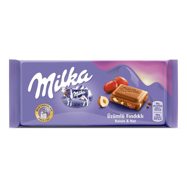 MILKA ÇİKOLATA ÜZÜM FINDIK 80 GR