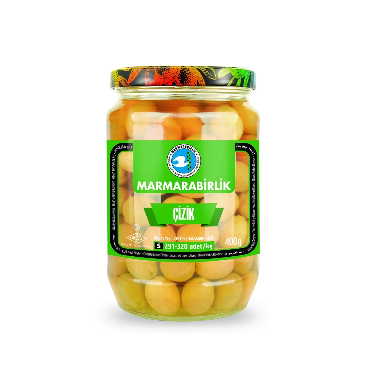 MARMARABIRLIK ZEYTIN ÇIZIK YESIL 400GR