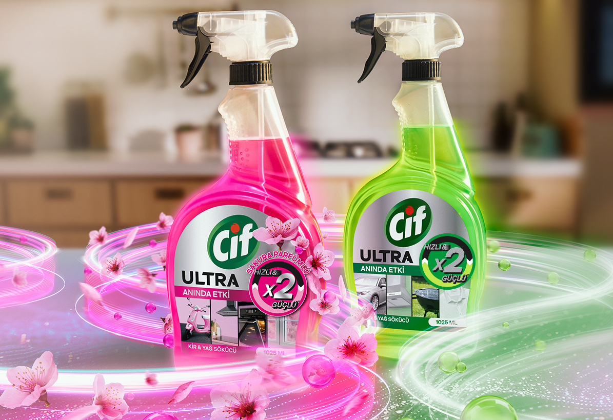 CIF ULTRA SPREY YESIL750 + SAKURA 750ML