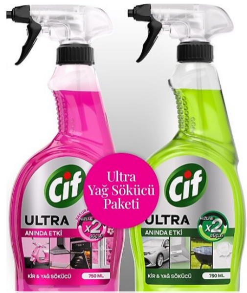 CIF ULTRA SPREY YESIL750 + SAKURA 750ML