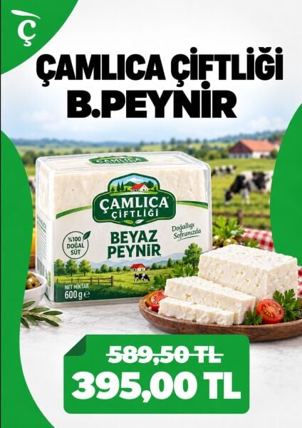 ÇAMLICA ÇIFTLIGI TAM YAGLI BEYAZ PEYNIRKG