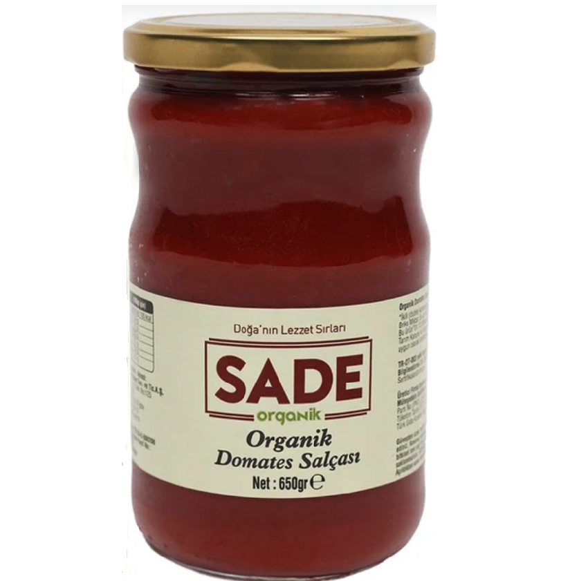 SADE ORGANIK DOMATES SALÇASI 650 GR