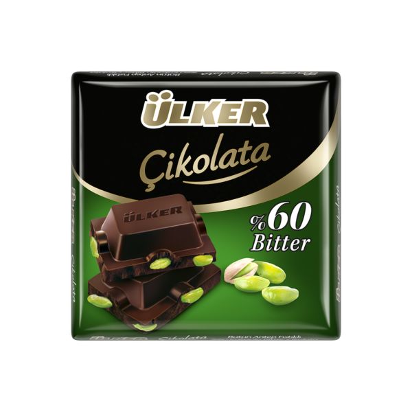 ÜLKER ÇIKOLATA KARE BITTER A.FSTK %80 65GR