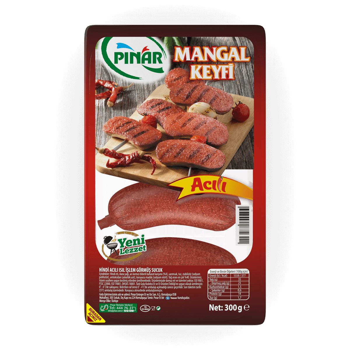 PINAR SUCUK MANGAL ACILI 300 GR