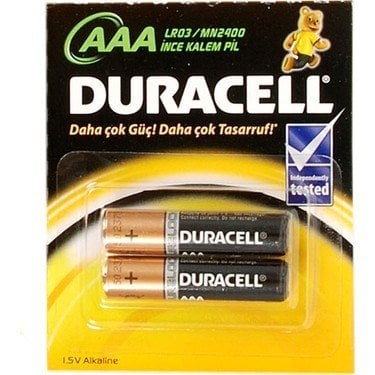 DURACELL KALEM İNCE 2 Lİ AAA
