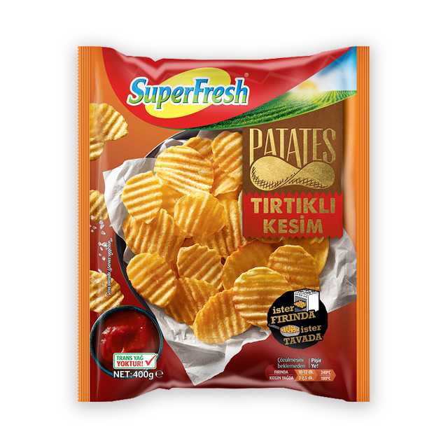 SUPERFRESH PATATES CİPS TIRTIKLI 400 GR