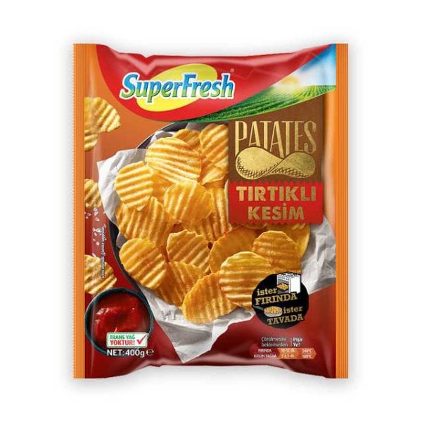 SUPERFRESH PATATES CİPS TIRTIKLI 400 GR