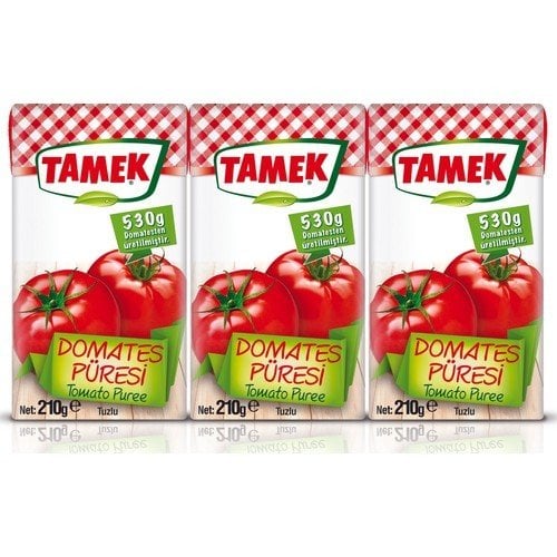 TAMEK DOMATES PÜRESİ 3 LÜ 630 GR