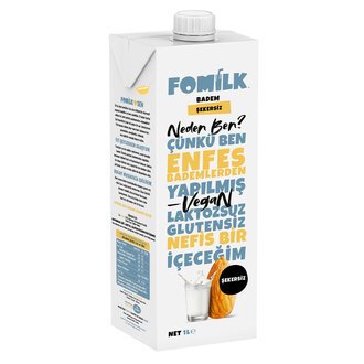FOMILK BADEM SÜT SEKERSIZ 1 LT